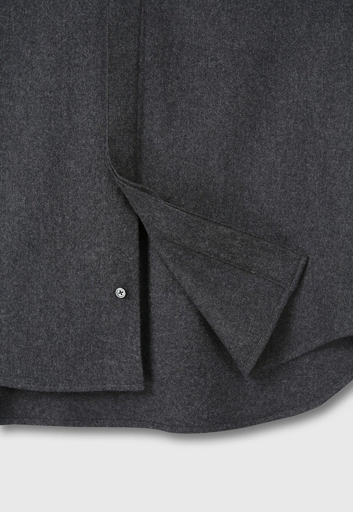Tonywack - Virgin Wool Hidden Placket Shirt (Grey) product image 13 | TRAB K-Fashion Australia