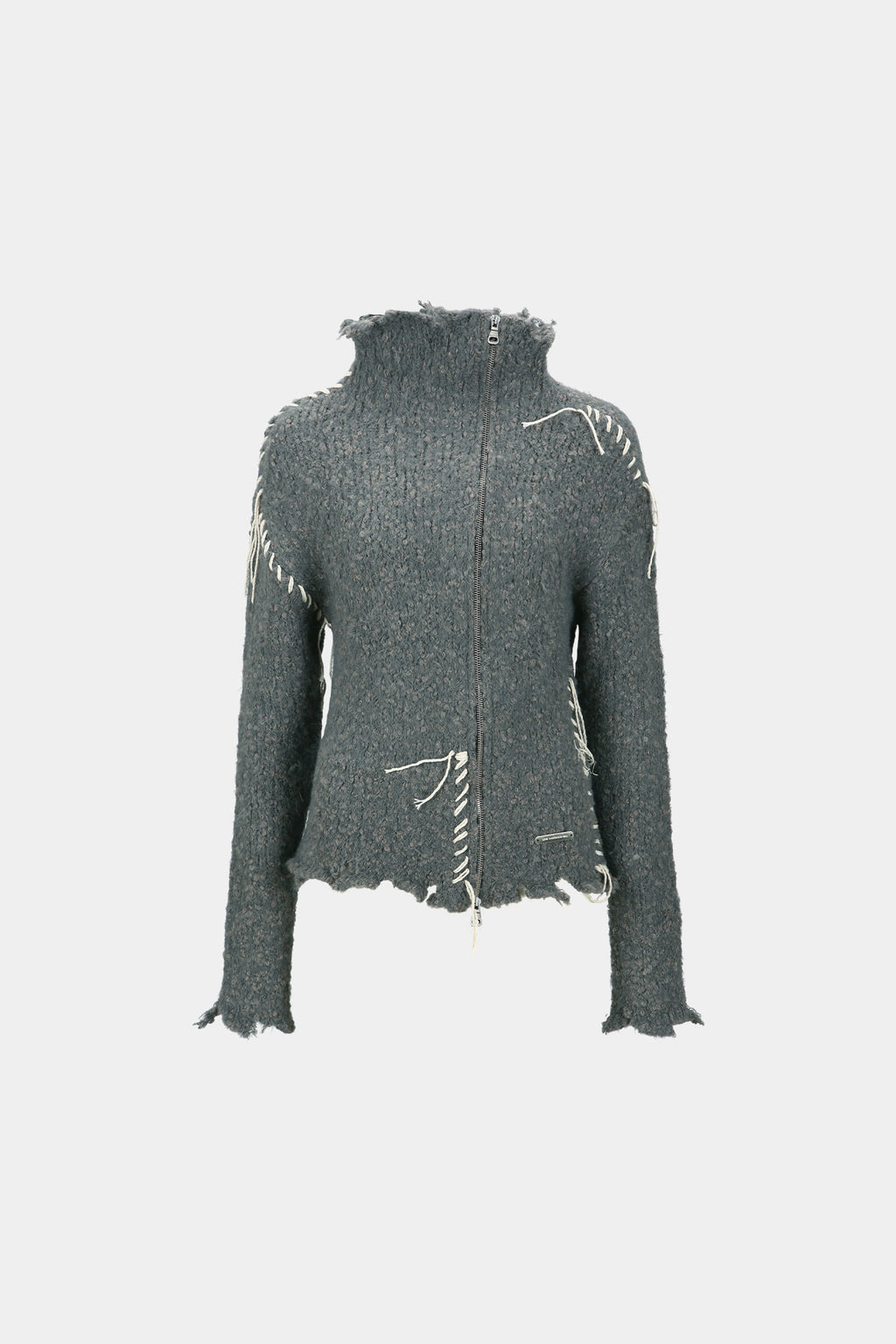 Andersson Bell - Harlow Damaged Knit Jacket (Grey) product image 11 | TRAB K-Fashion Australia