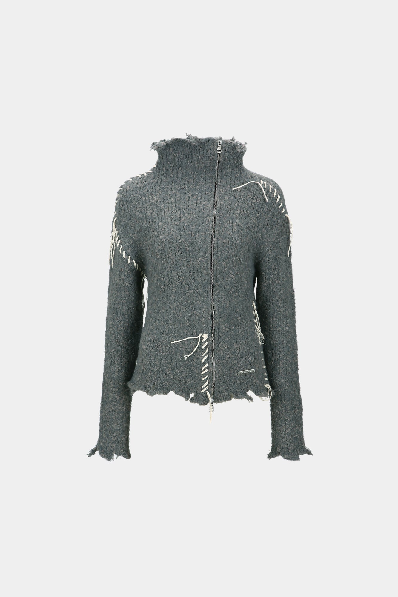 Andersson Bell - Harlow Damaged Knit Jacket (Grey) product image 11 | TRAB K-Fashion Australia