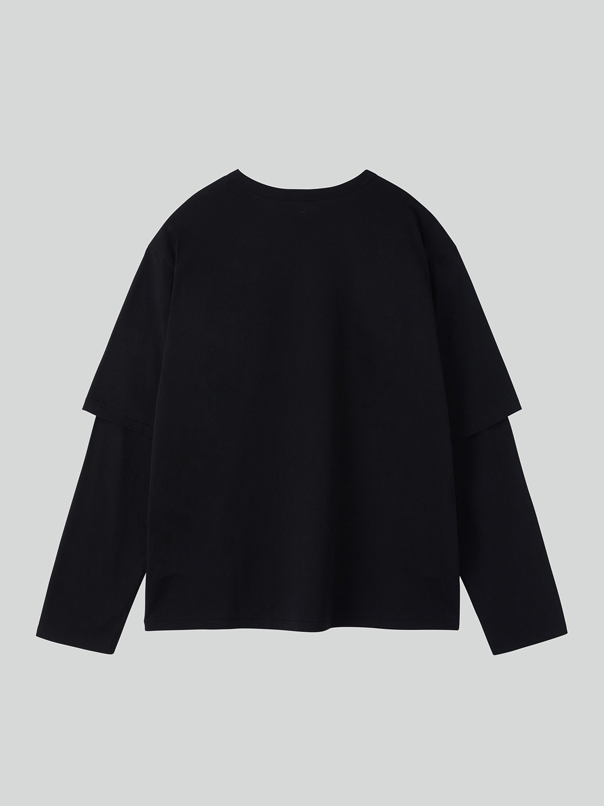 Recto - Oversized Cashmere Blend Layered Top (Black) product image 2 | TRAB K-Fashion Australia