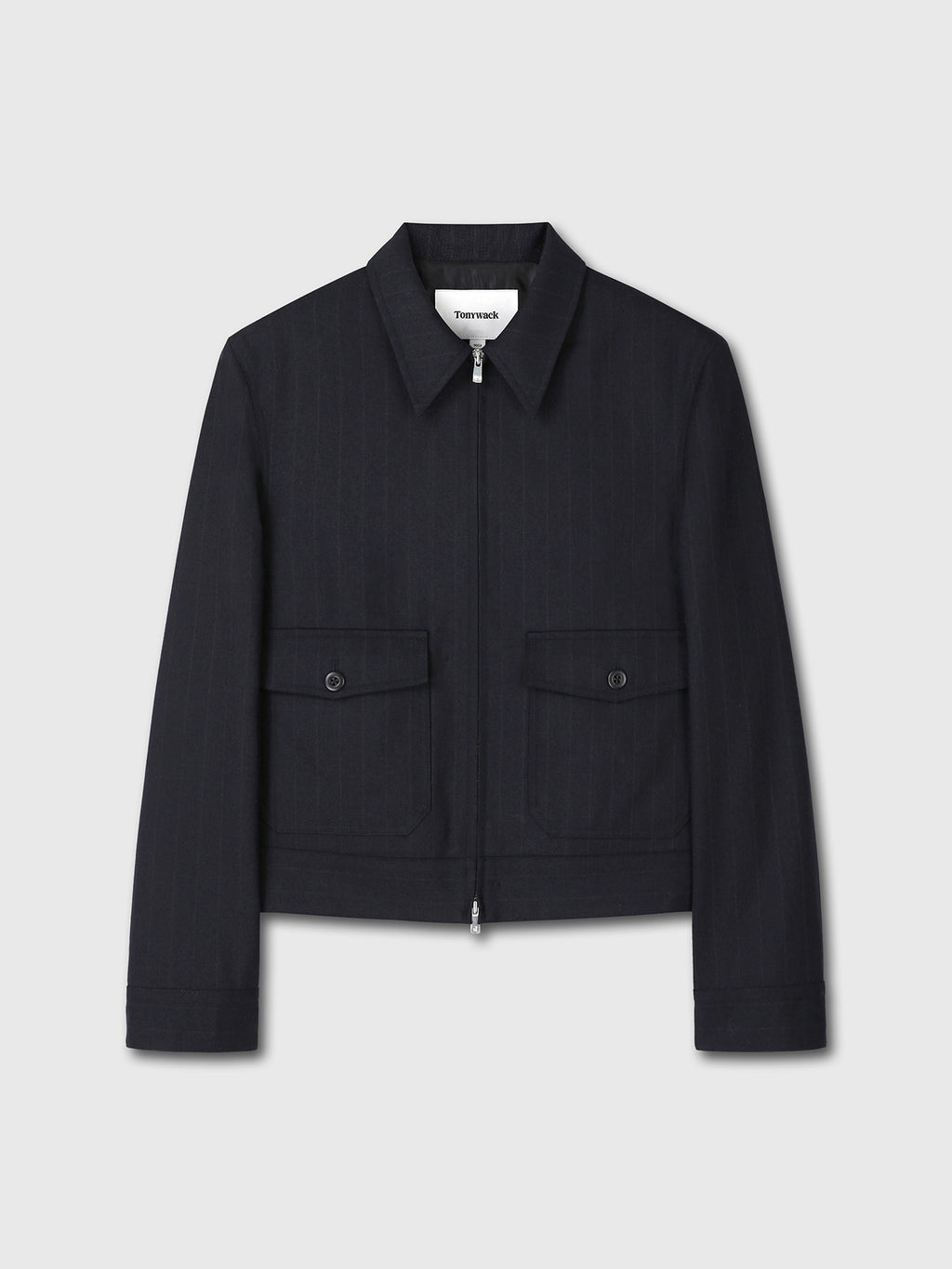 Tonywack - Virgin Wool Military Blouson Jacket (Navy Stripe) product image 6 | TRAB K-Fashion Australia