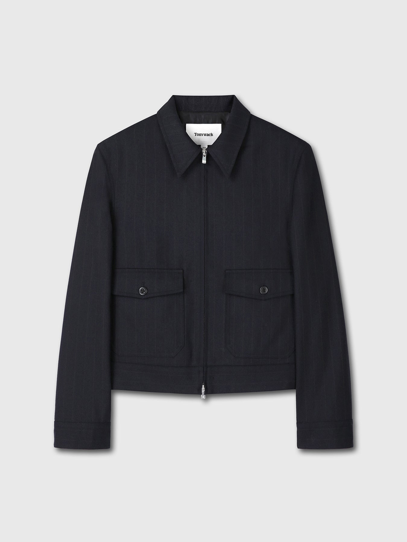 Tonywack - Virgin Wool Military Blouson Jacket (Navy Stripe) product image 6 | TRAB K-Fashion Australia