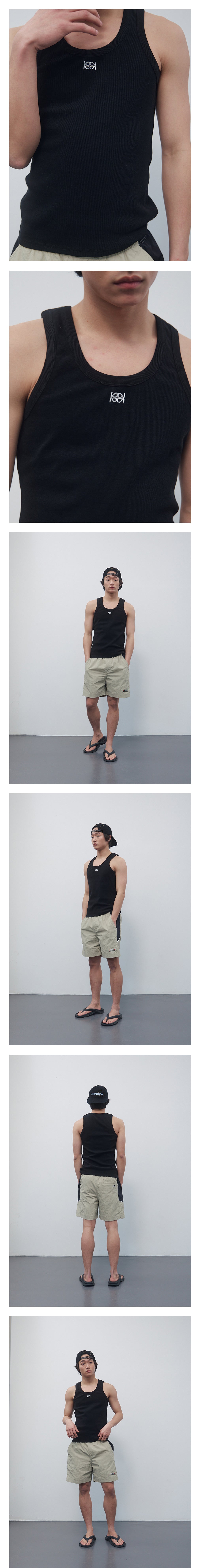 Kijun - Square-neck Tank Top (Black) product image 1 | TRAB K-Fashion Australia