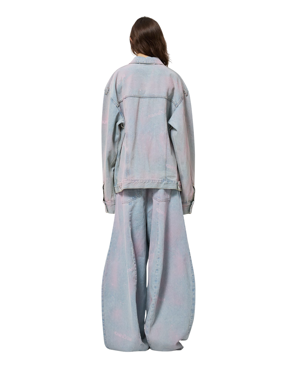 Kimhe Kim - Spray Dyed Balloon Fit Jeans (Sky Blue/Pink) product image 11 | TRAB K-Fashion Australia
