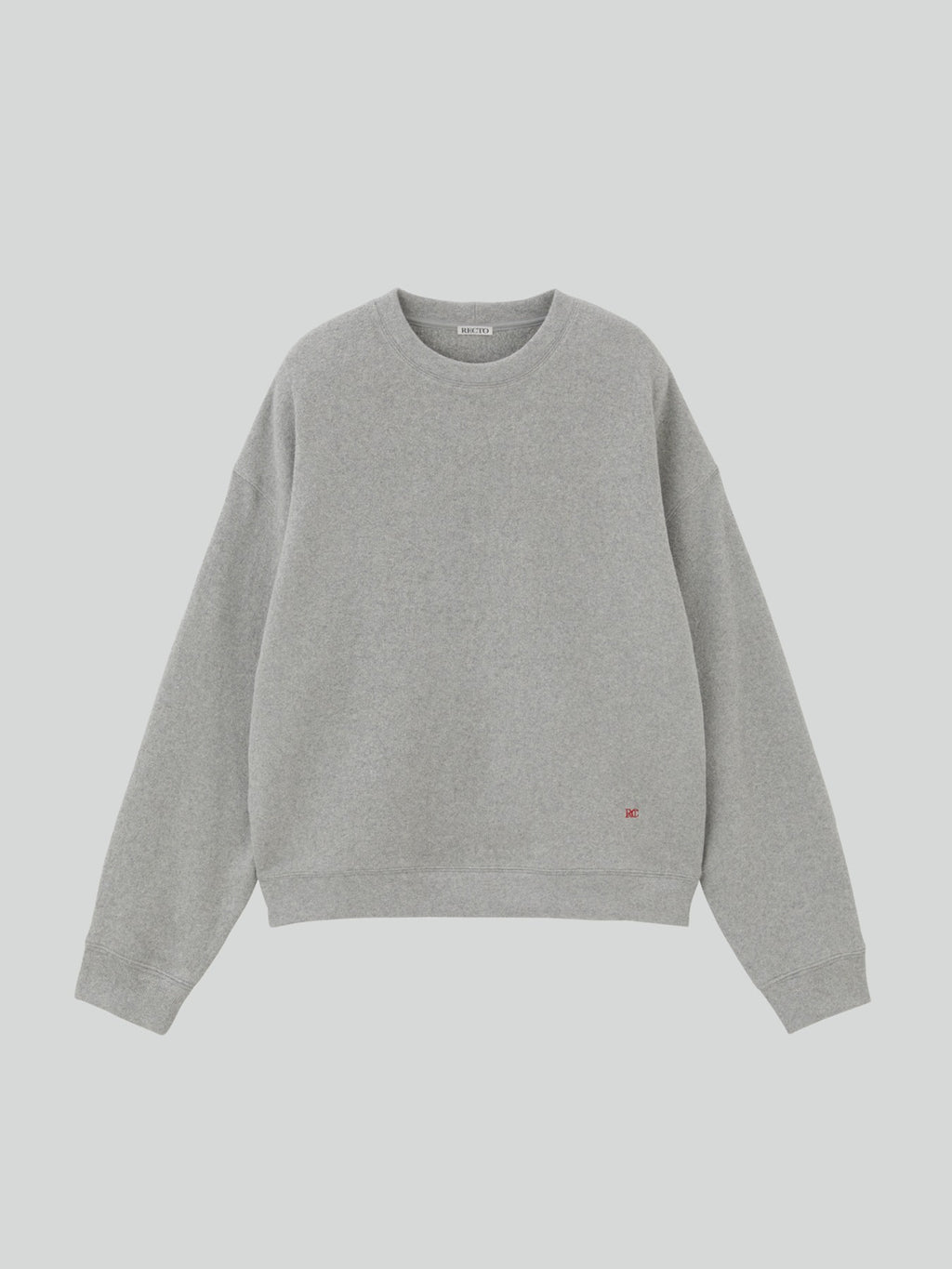 Recto - Mens Rc Embroidered Sweatshirt (Melange Grey) product image 1 | TRAB K-Fashion Australia