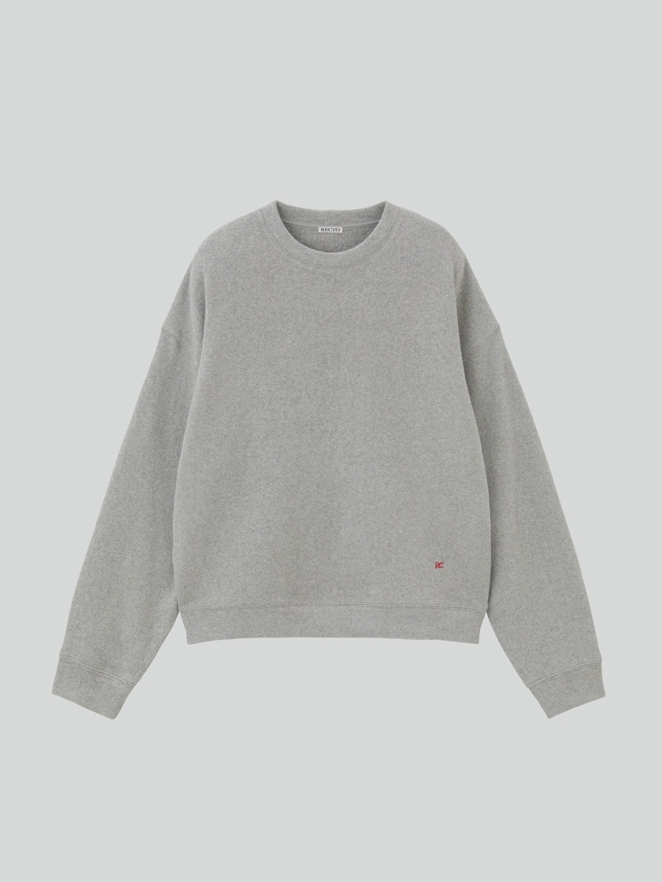 Recto - Mens Rc Embroidered Sweatshirt (Melange Grey) product image 1 | TRAB K-Fashion Australia