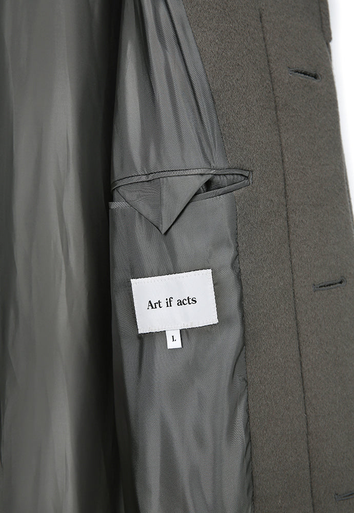 Art if acts - Cashmere Soutien Collar Coat (Moss Grey) product image 13 | TRAB K-Fashion Australia