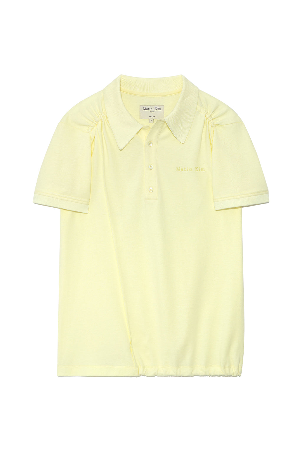 Matin Kim - Two Way String Point Pique Top (Light Yellow) product image 1 | TRAB K-Fashion Australia