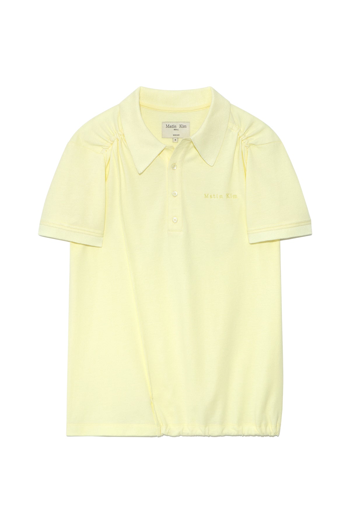 Matin Kim - Two Way String Point Pique Top (Light Yellow) product image 1 | TRAB K-Fashion Australia