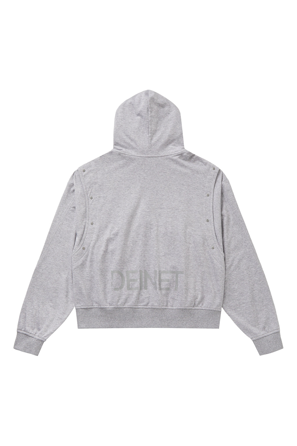 Deinet - Metal Detail Hood Zip Up (Melange Grey) product image 2 | TRAB K-Fashion Australia