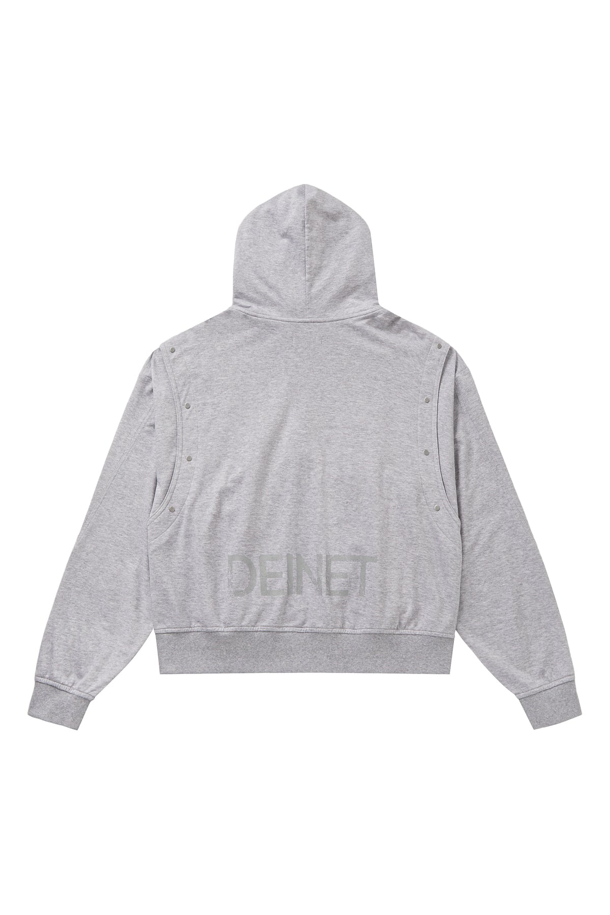Deinet - Metal Detail Hood Zip Up (Melange Grey) product image 2 | TRAB K-Fashion Australia
