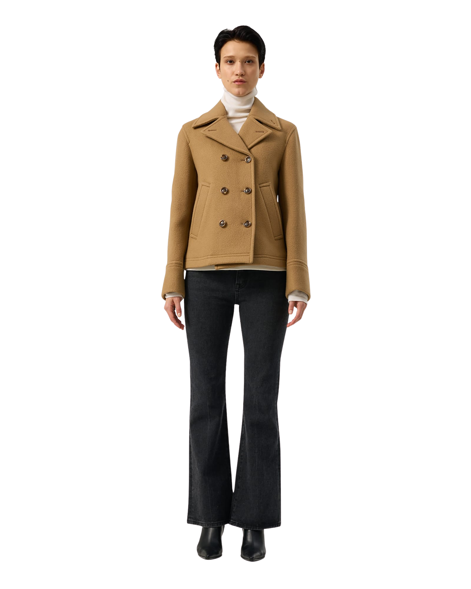 Kimhe Kim - Classic Pea Coat (Beige) product image 2 | TRAB K-Fashion Australia