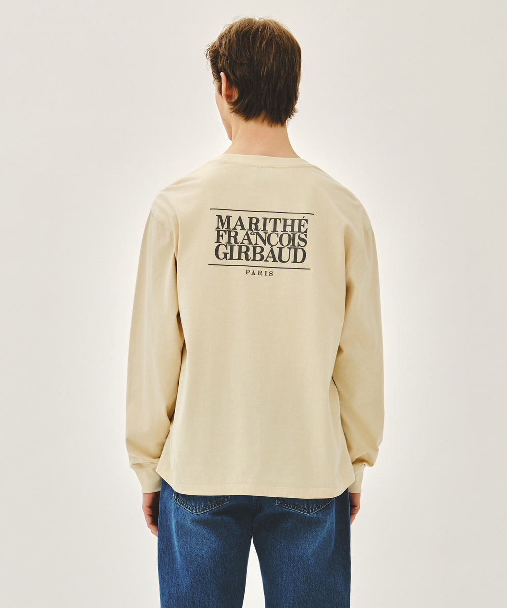 Marithe & Francois Girbaud - Back Classic Logo Long Sleeve Tee (Butter) product image 3 | TRAB K-Fashion Australia