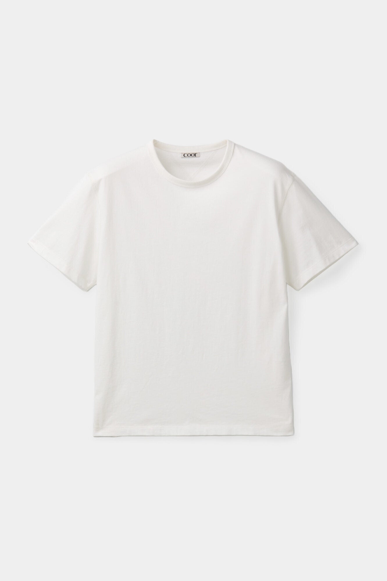 Coor - Chain Stitch Pointed Crop T-Shirt (Offwhite) product image 1 | TRAB K-Fashion Australia