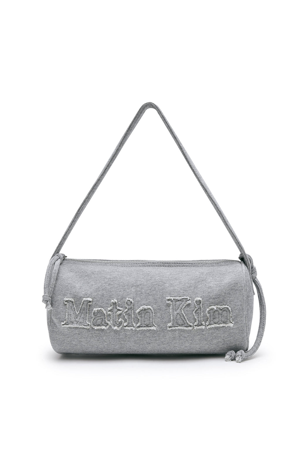 Matin Kim - Applique Logo Jersey Duffle Bag (Grey) product image 1 | TRAB K-Fashion Australia