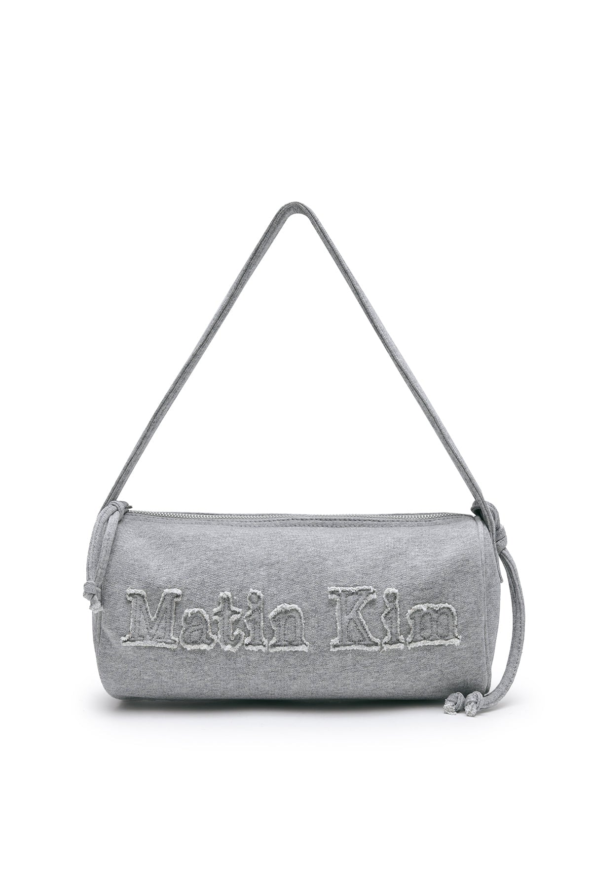 Matin Kim - Applique Logo Jersey Duffle Bag (Grey) product image 1 | TRAB K-Fashion Australia