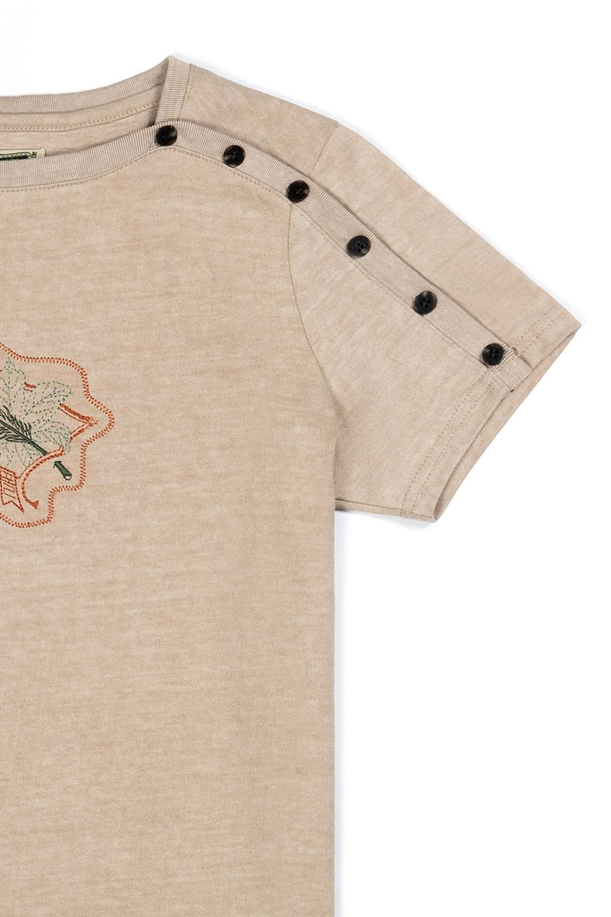 Ioedle - Freefall Fastening Boat Neck T-Shirt Yellow (Brown) product image 6 | TRAB K-Fashion Australia