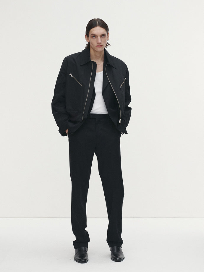Tonywack - Light Cotton Nylon Bomber Jacket (Black) product image 3 | TRAB K-Fashion Australia