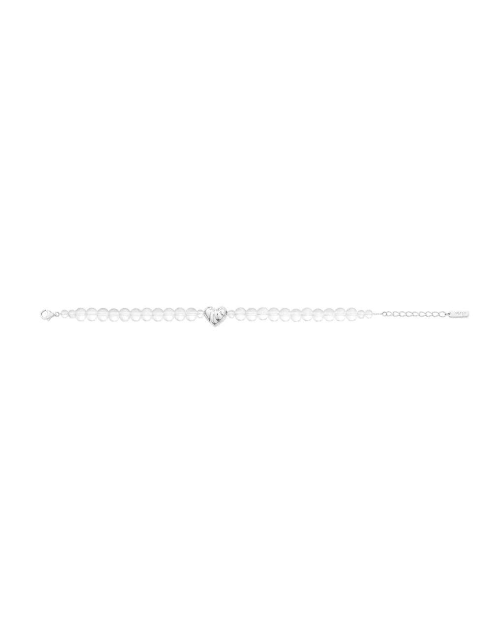 Numbering - Clear Quartz Bracelet with Wavy Heart #5939 product image 4 | TRAB K-Fashion Australia