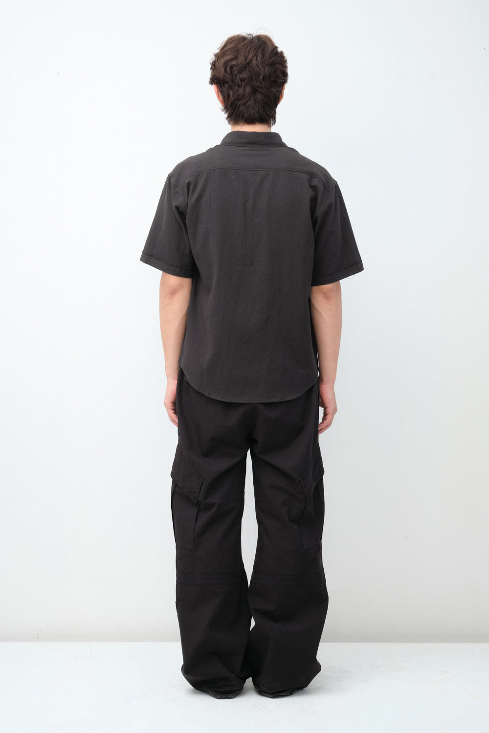 Hatchingroom - Slash Shirt Herringbone Stripe (Black) product image 5 | TRAB K-Fashion Australia