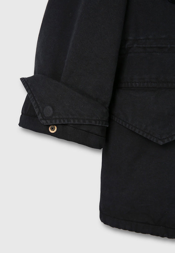 Tonywack - Garment-Dyed Gabardine Oversized Military Jacket (Carbon Pigment) product image 13 | TRAB K-Fashion Australia