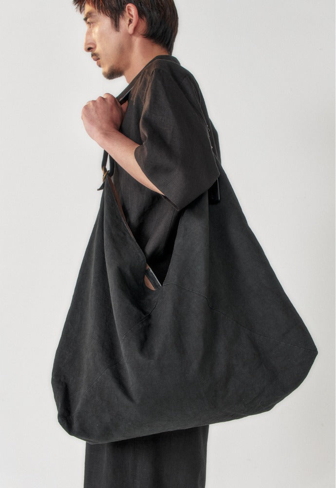 Art if acts - Linen Peddler Bag (Black) product image 1 | TRAB K-Fashion Australia