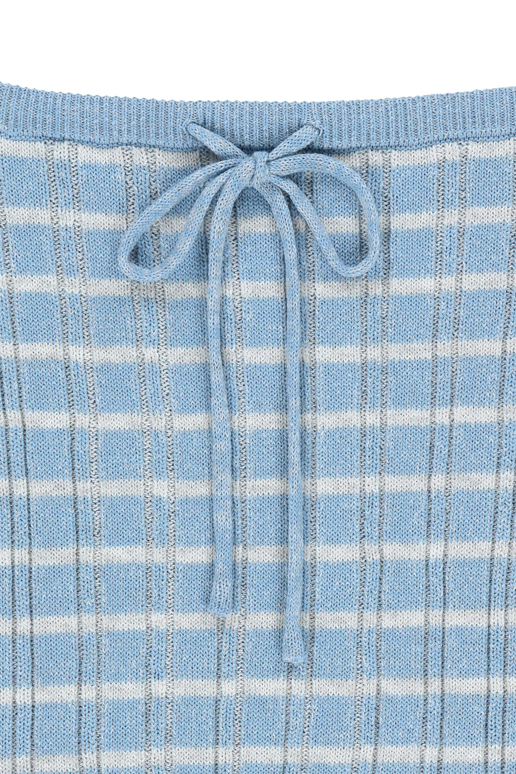 Matin Kim - Stripe Knit Tube Top (Light Blue) product image 3 | TRAB K-Fashion Australia