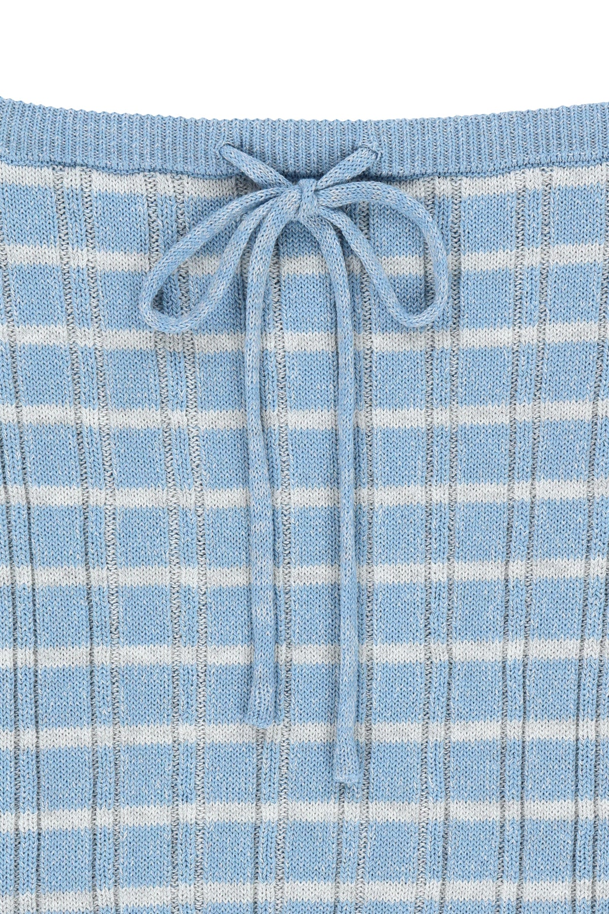 Matin Kim - Stripe Knit Tube Top (Light Blue) product image 3 | TRAB K-Fashion Australia