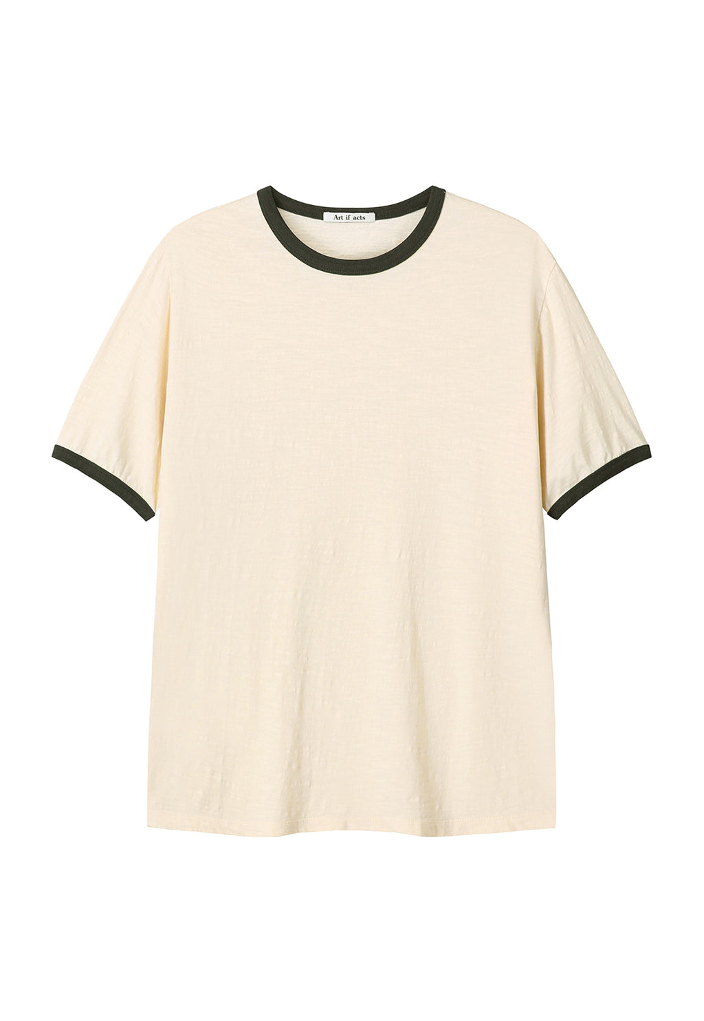 Art if acts - Slub Ringer Tee (Cream/Charcoal) product image 6 | TRAB K-Fashion Australia