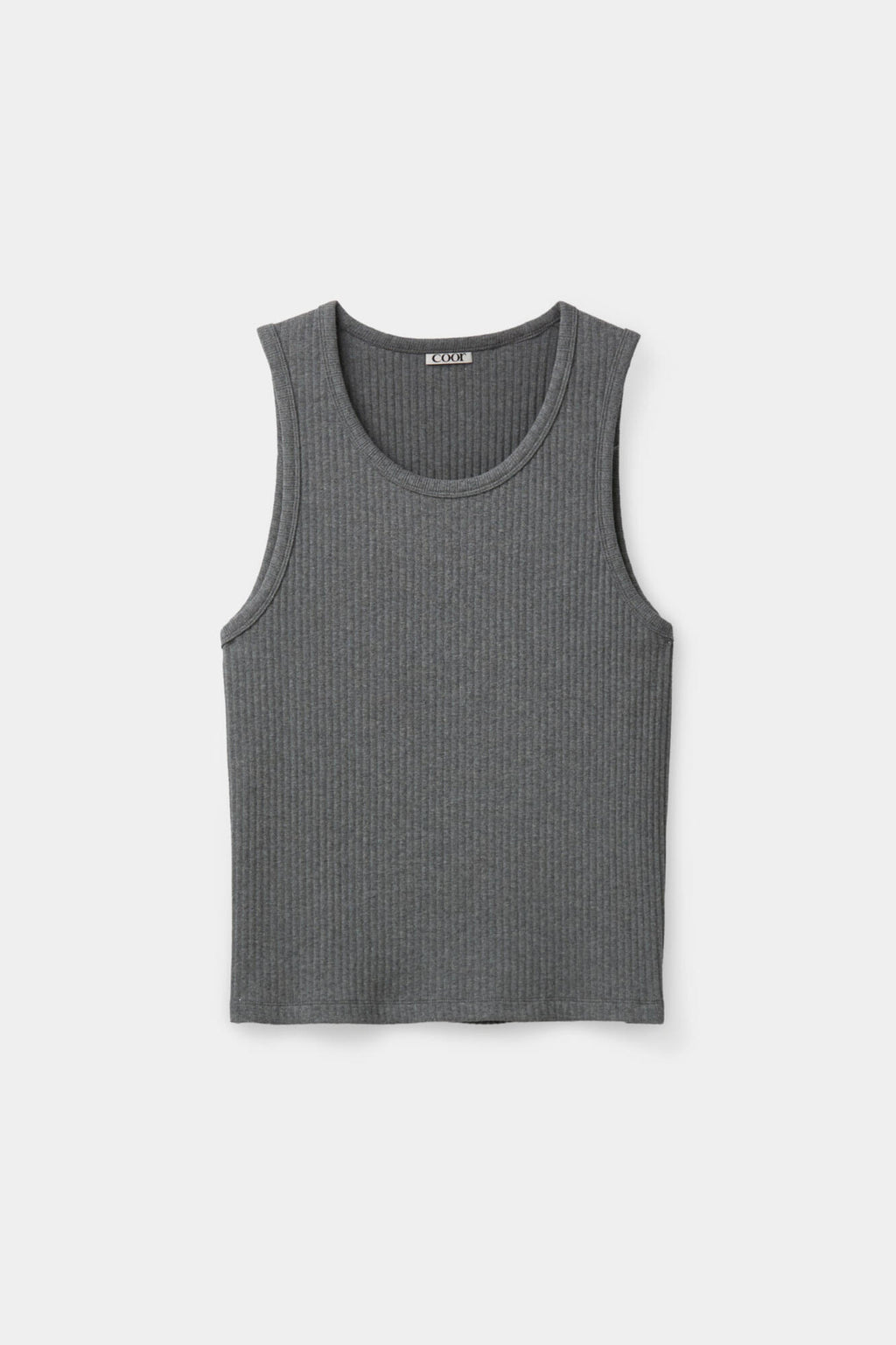 Coor - Scoop-Neck Ribbed Sleeveless (Melange Gray) product image 1 | TRAB K-Fashion Australia