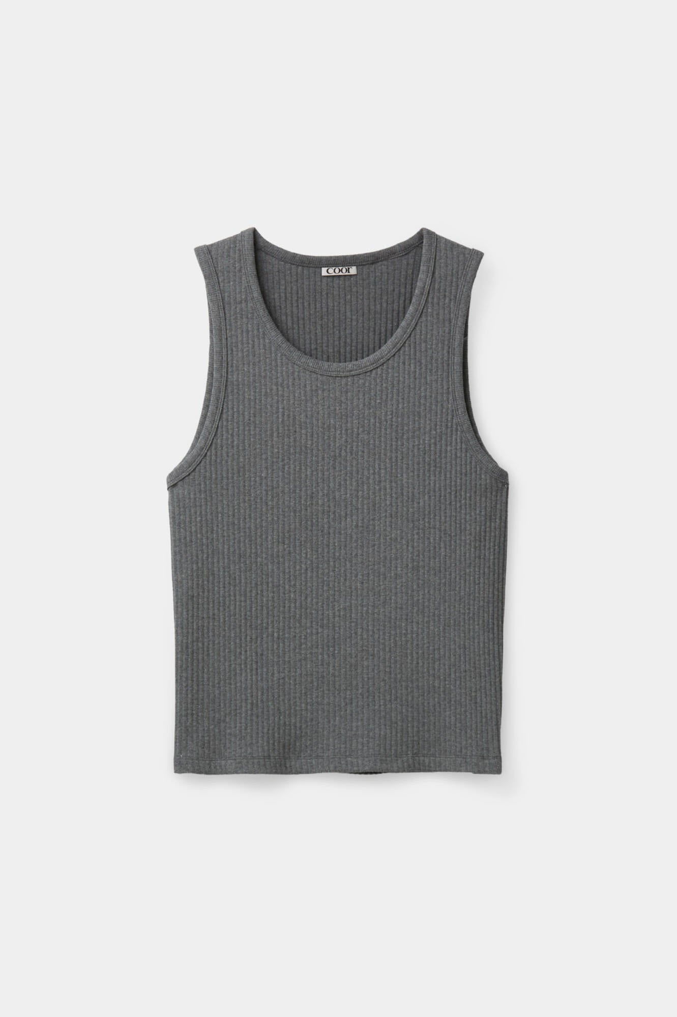 Coor - Scoop-Neck Ribbed Sleeveless (Melange Gray) product image 1 | TRAB K-Fashion Australia