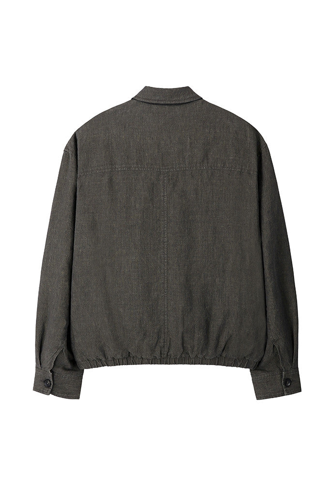 Art if acts - Linen Pocket Blouson (Wood) product image 8 | TRAB K-Fashion Australia