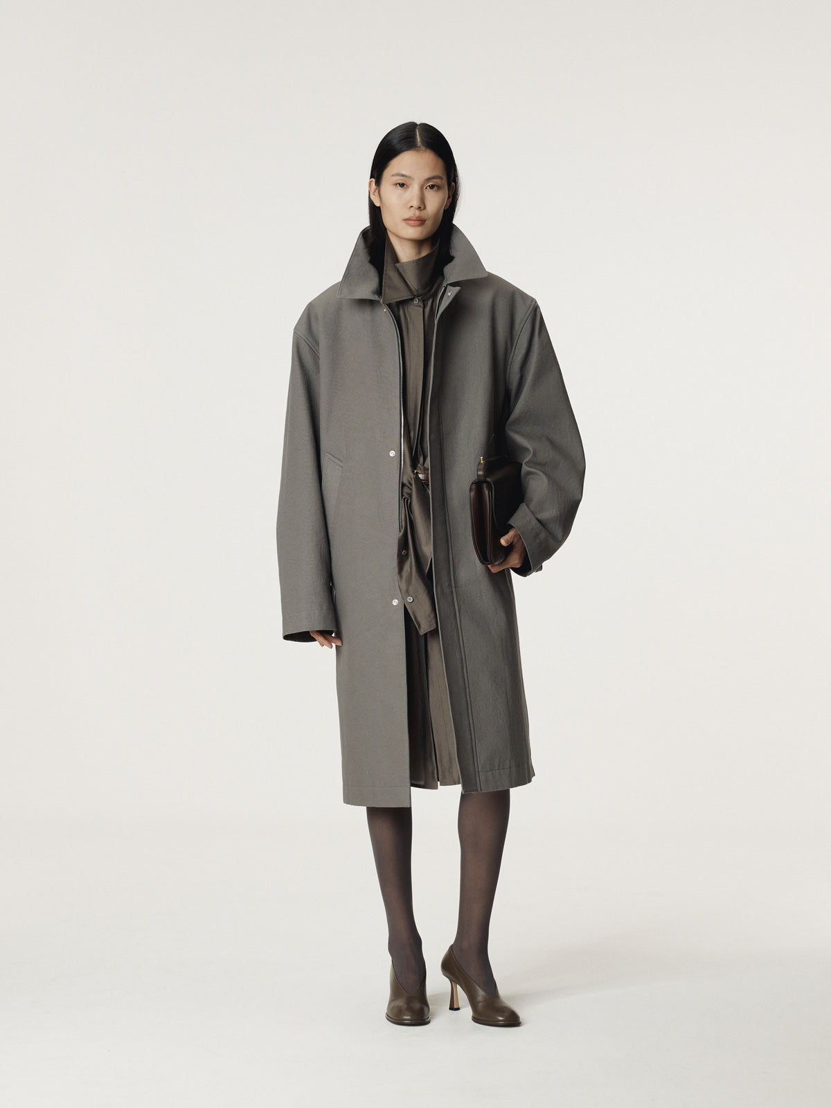 Recto - Diego Heavy Cotton Coat (Stone Grey) product image 5 | TRAB K-Fashion Australia