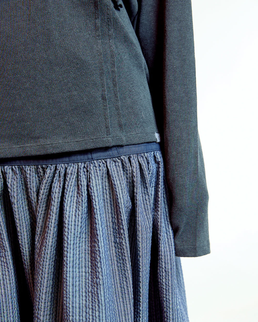 Coyseio - Double Button Stripe Skirt (Navy) product image 9 | TRAB K-Fashion Australia