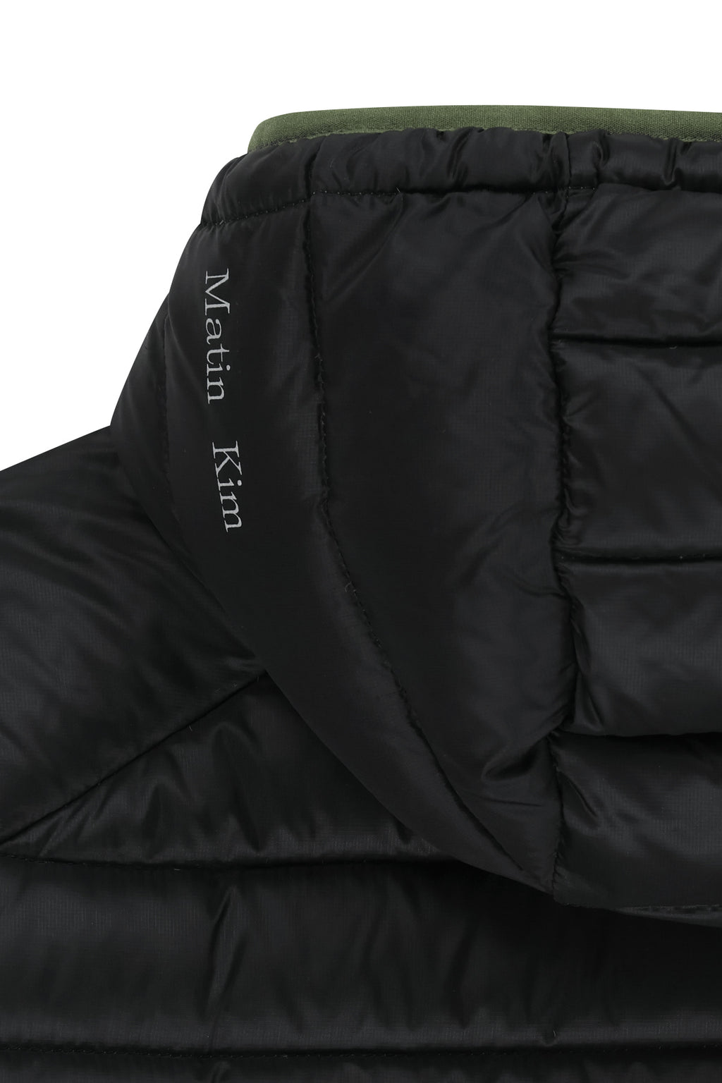 Matin Kim - Contrast Trim Light Down Hoody Jumper (Black) product image 6 | TRAB K-Fashion Australia