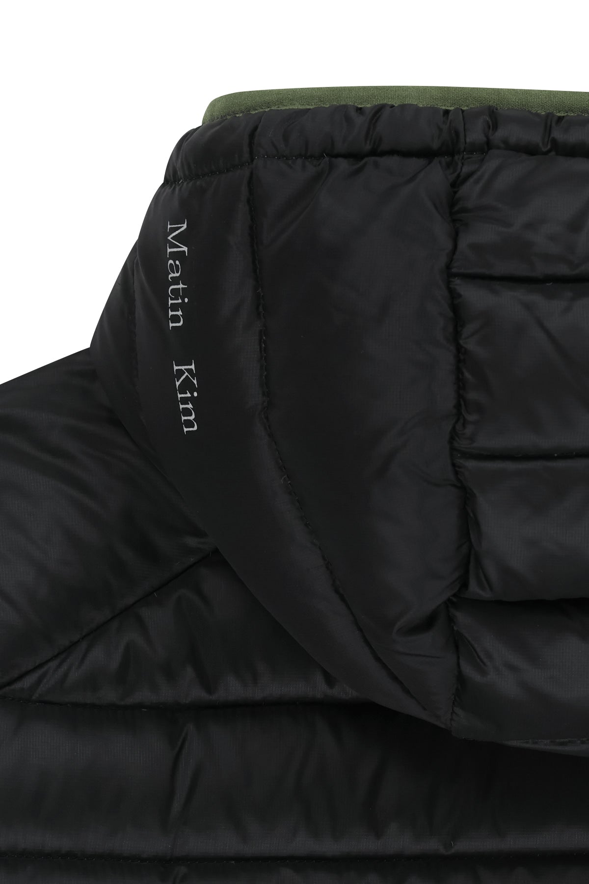 Matin Kim - Contrast Trim Light Down Hoody Jumper (Black) product image 6 | TRAB K-Fashion Australia