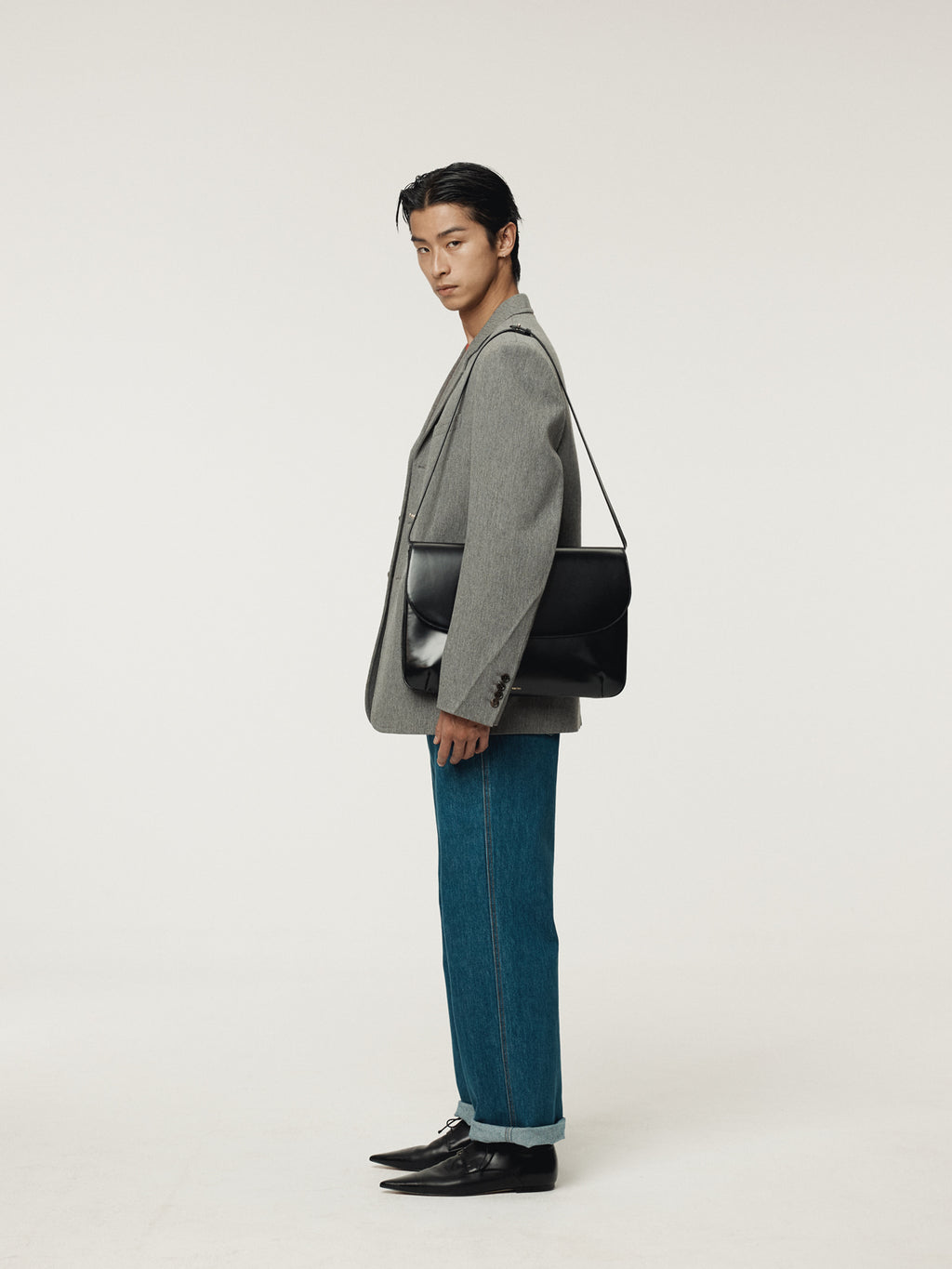 Recto - Quincy Wool Single Jacket (Melange Grey) product image 3 | TRAB K-Fashion Australia