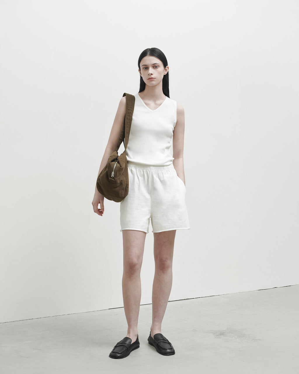 Brownyard - Cut Off Single Shorts (Ivory) product image 1 | TRAB K-Fashion Australia
