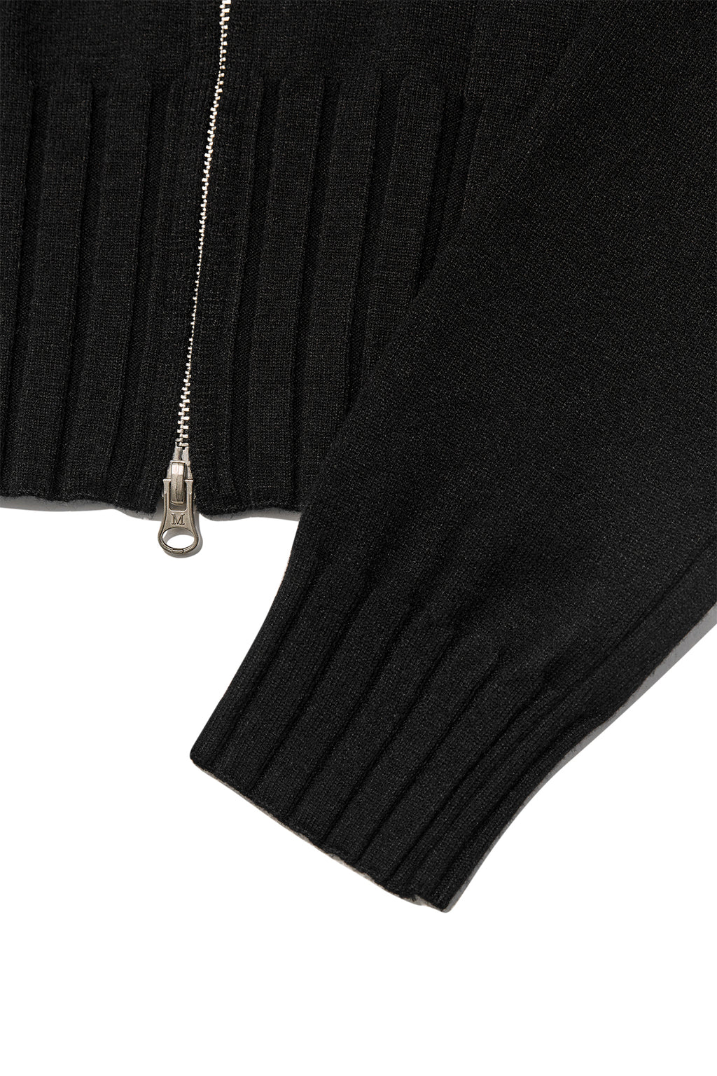 Matin Kim - Round Neck Zip Up Crop Cardigan (Black) product image 5 | TRAB K-Fashion Australia