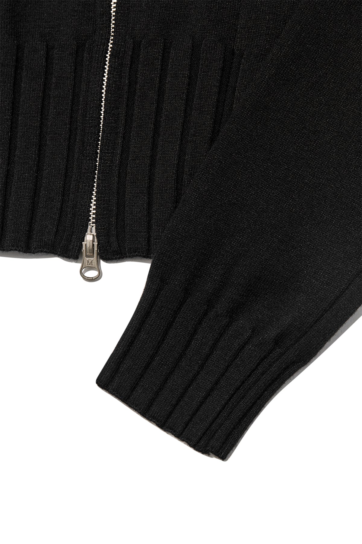 Matin Kim - Round Neck Zip Up Crop Cardigan (Black) product image 5 | TRAB K-Fashion Australia