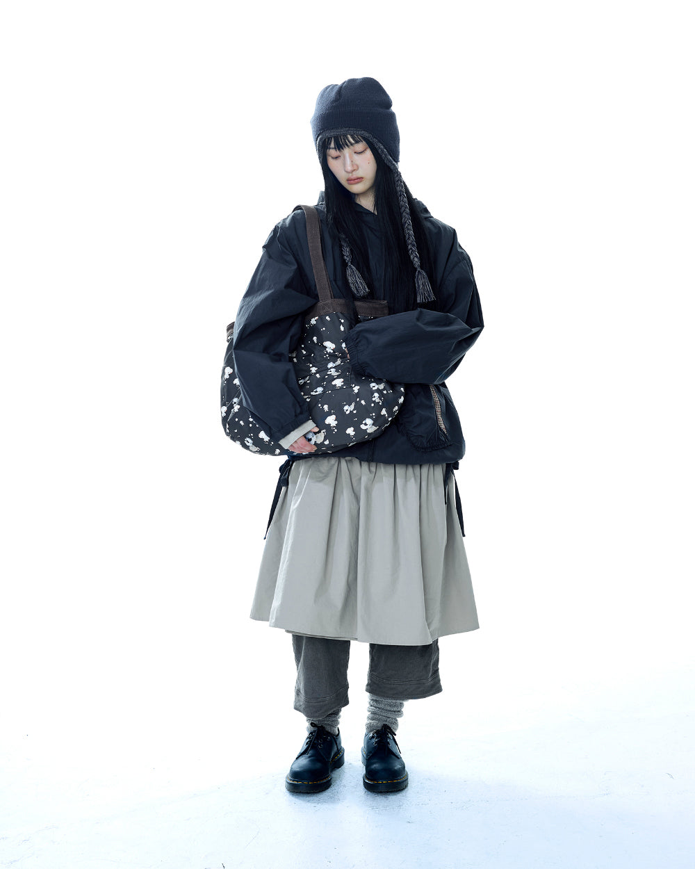 Coyseio - Check Wrinkles Wind Breaker (Navy) product image 6 | TRAB K-Fashion Australia