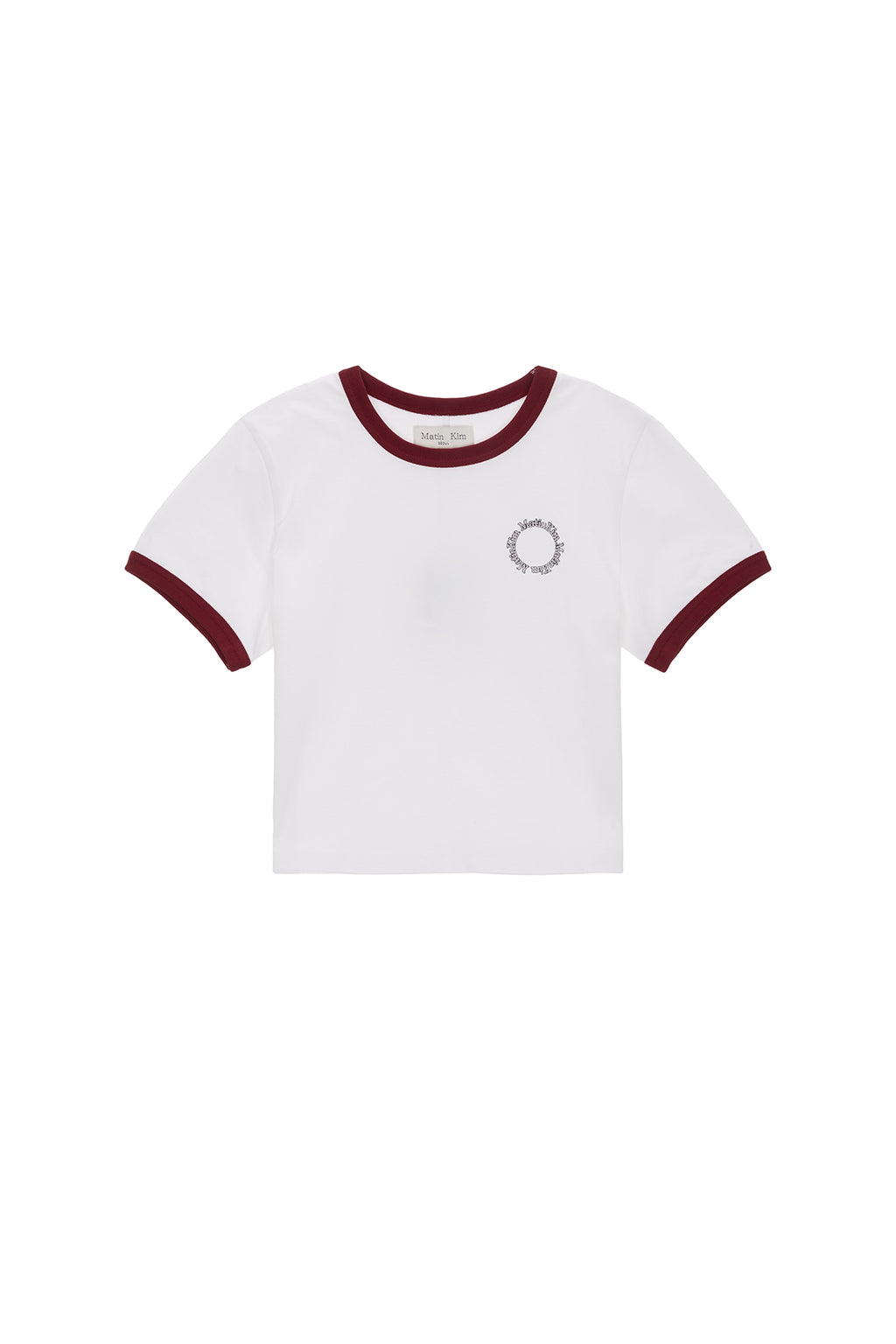Matin Kim - Circle Logo Ringer Crop Top (Pink) product image 11 | TRAB K-Fashion Australia