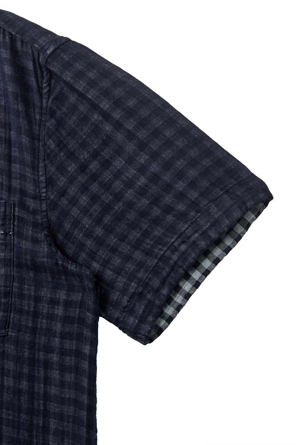 Hatchingroom - Shadow Check Shirt Gingham Check (Dark Navy) product image 5 | TRAB K-Fashion Australia