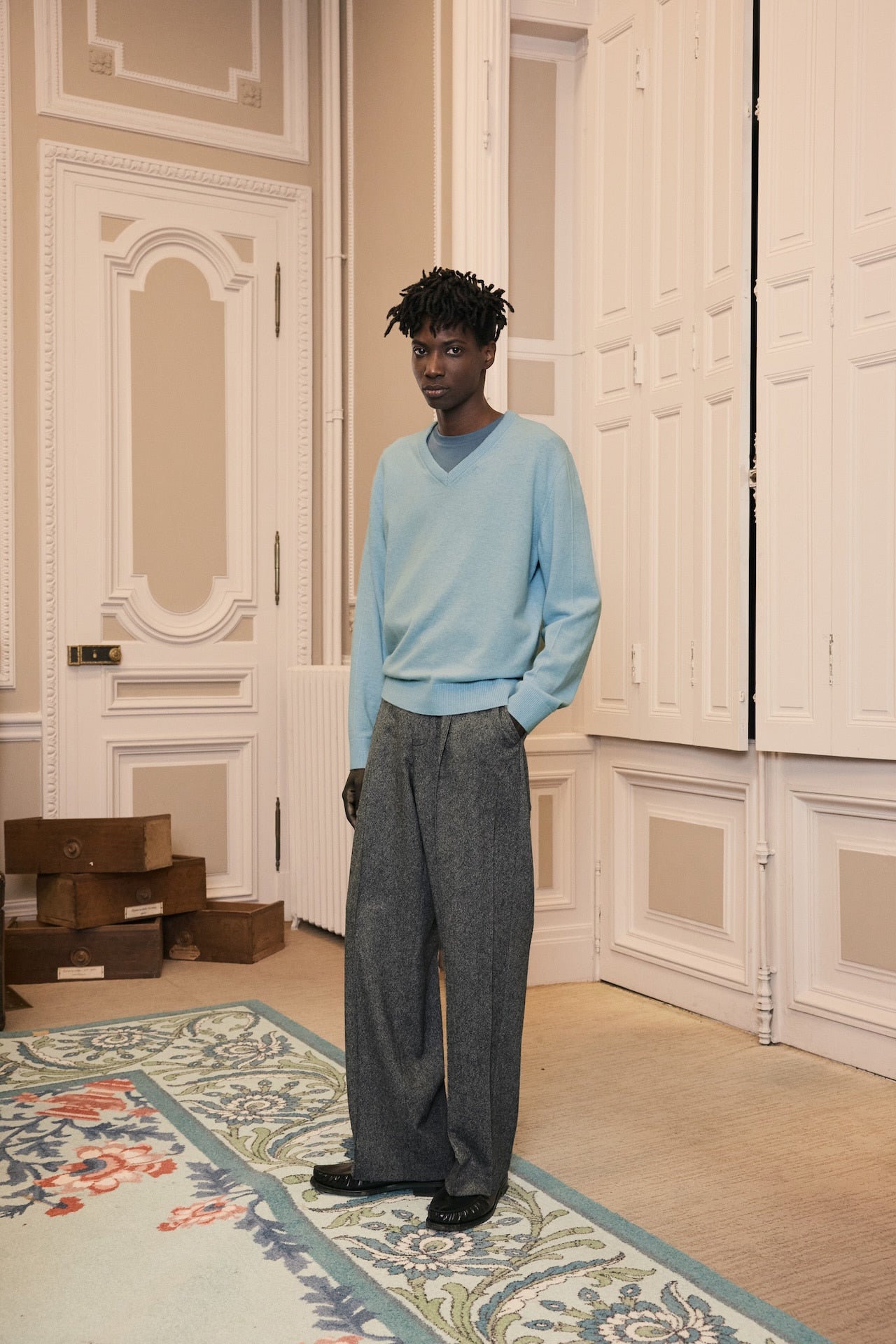 STU - Crease Double Belt Slacks (Grey) product image 8 | TRAB K-Fashion Australia