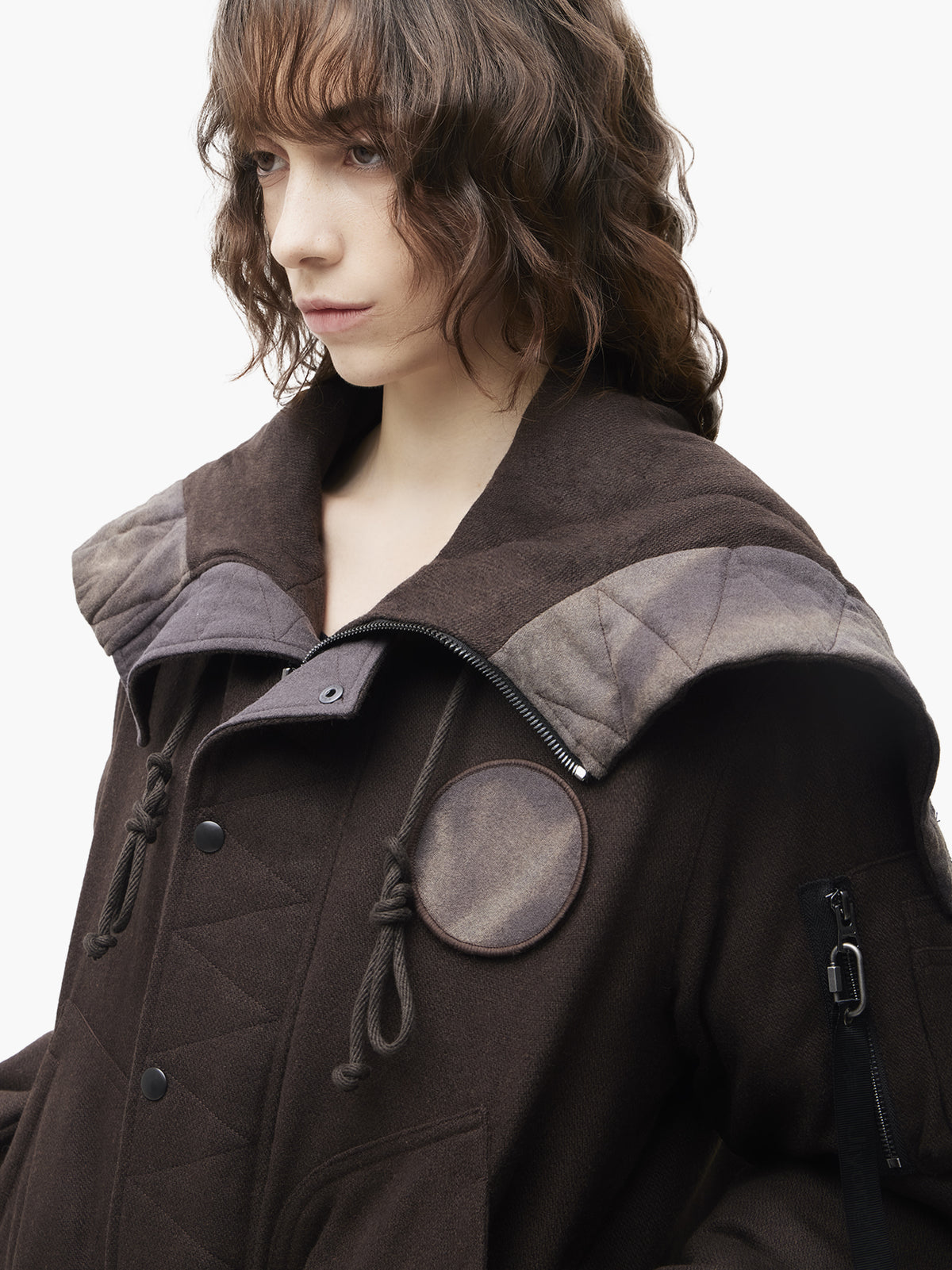 Jiyong Kim - Sun-Bleached Split-Hood Flight Jacket (Brown) product image 7 | TRAB K-Fashion Australia
