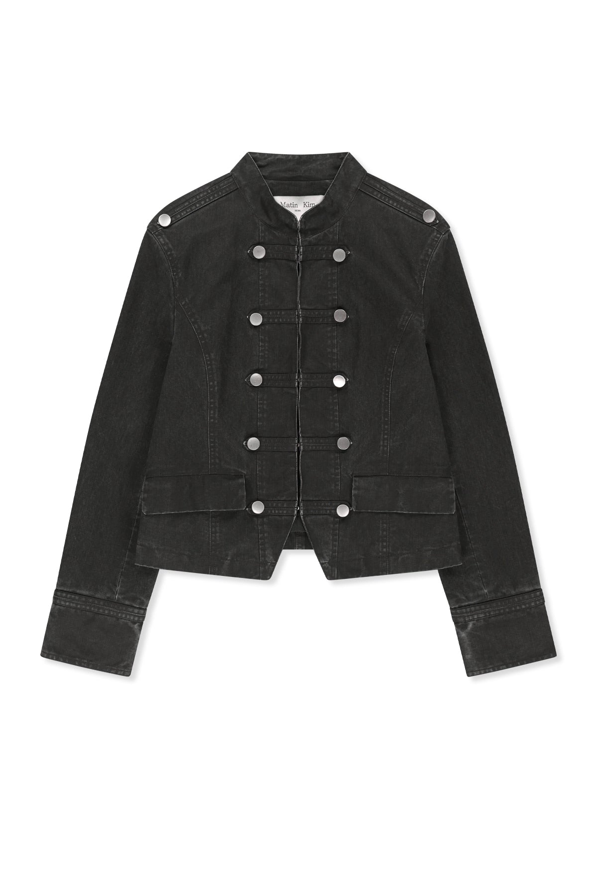 Matin Kim - Vintage Washed Napoleon Jacket (Charcoal) product image 1 | TRAB K-Fashion Australia