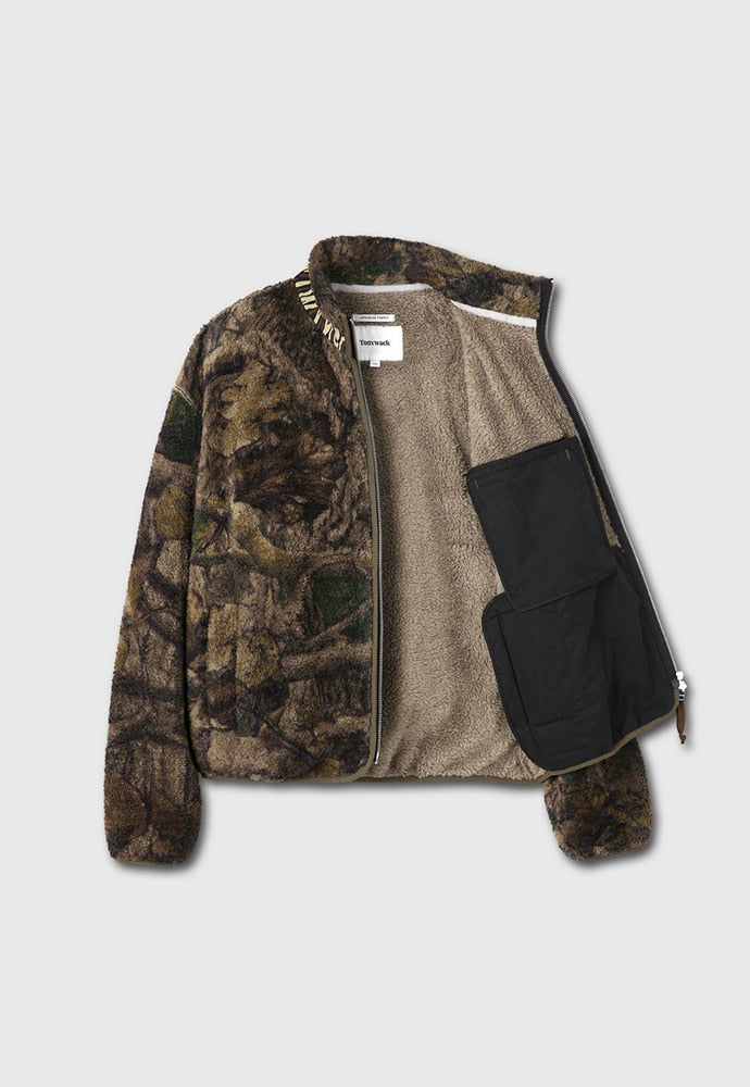 Tonywack - Leaf Camo Printed Fleece Jacket (Brown) product image 9 | TRAB K-Fashion Australia