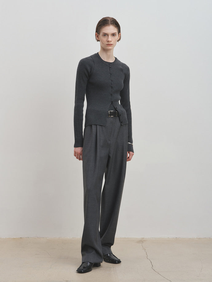 Tonywack - Super Fine Wool Ribbed Sweater (Charcoal) product image 3 | TRAB K-Fashion Australia