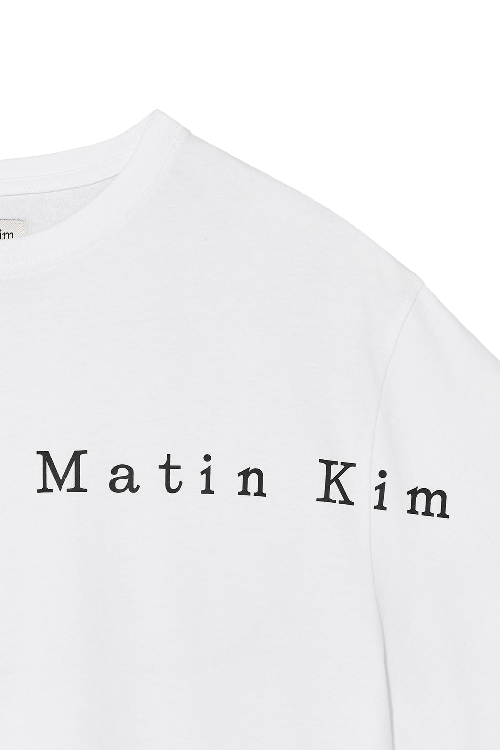 Matin Kim - Half Text Logo Top (White) product image 5 | TRAB K-Fashion Australia