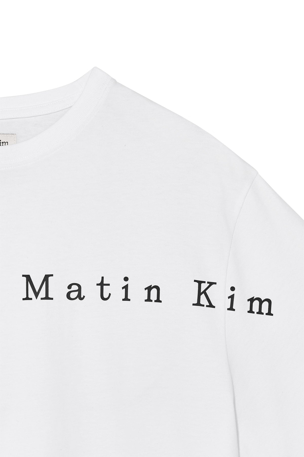 Matin Kim - Half Text Logo Top (White) product image 5 | TRAB K-Fashion Australia